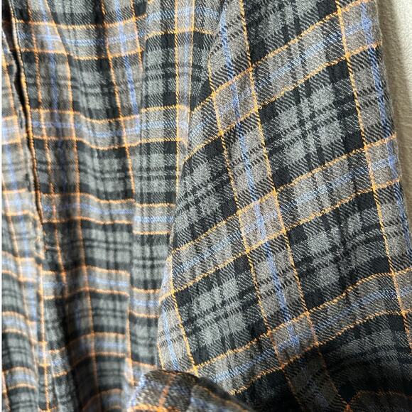 Free People Northern Bound Oversized Plaid Half Button Long Sleeve Shirt XS - Picture 6 of 13